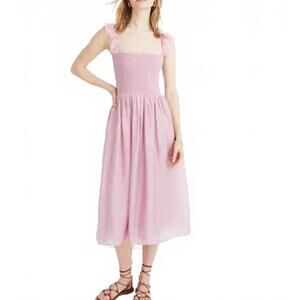 Madewell Ruffle-Strap Smocked Midii | Lavender Mist | Cottagecore | Soft Girl-S